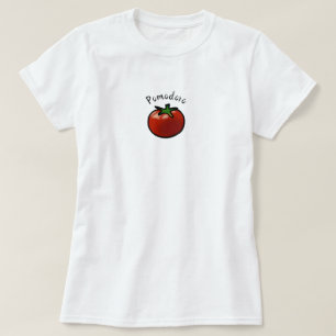 Camiseta Gráfico de Tomate Italiano Pomodoro Rústico