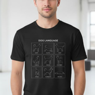 Camiseta Gráfico de tono corporal del lenguaje canino en ar