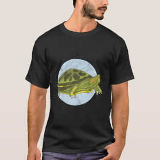 Camiseta Gráfico de tortuga deslizante de tierra roja