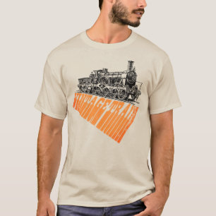 Camiseta Gráfico de tren de vapor vintage