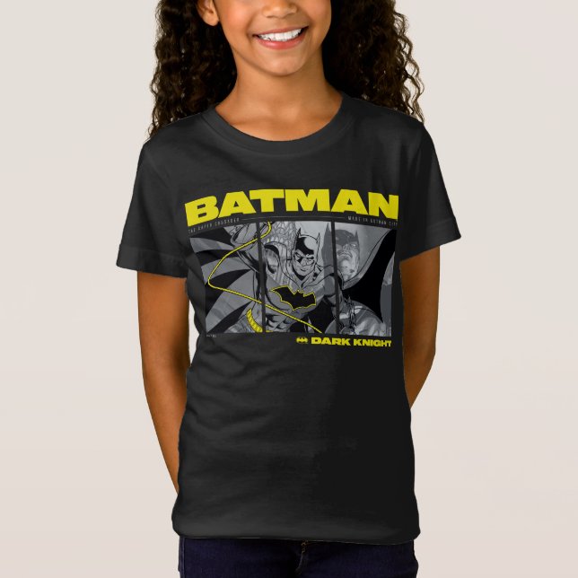 Camiseta Gráfico de tres paneles de comic Batman (Anverso)