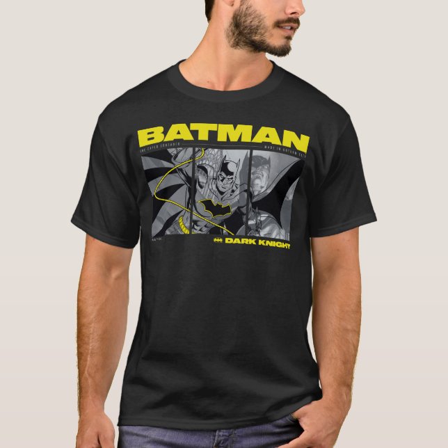 Camiseta Gráfico de tres paneles de comic Batman (Anverso)