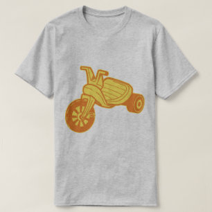 Camiseta Gráfico de Triciclo de Plástico Naranja