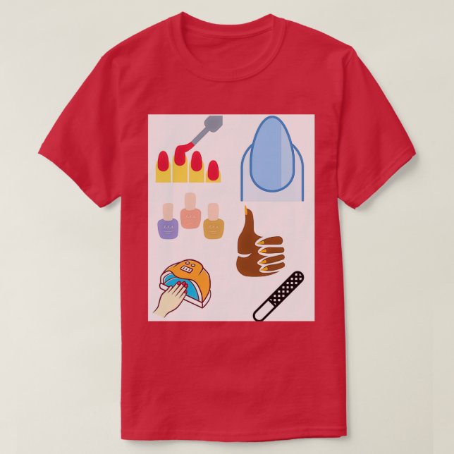 Camiseta Gráfico de uñas (Diseño del anverso)