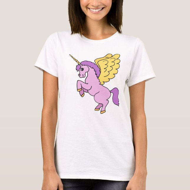 Camiseta Gráfico de Unicornio rosa (Anverso)