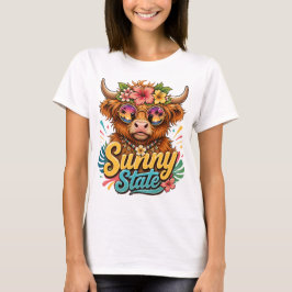 Camiseta Gráfico de vaca de tierras altas tropicales del es