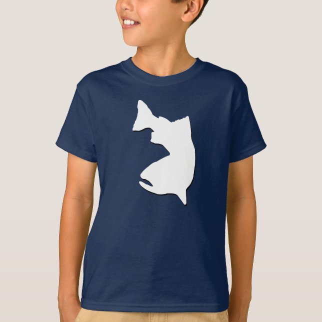 CAMISETA GRÁFICO DE VECTOR DE LA PESCA DE LA TRUCHA (Anverso)