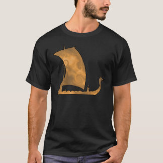 Camiseta Gráfico de viaje oceánico de barco largo vikingo