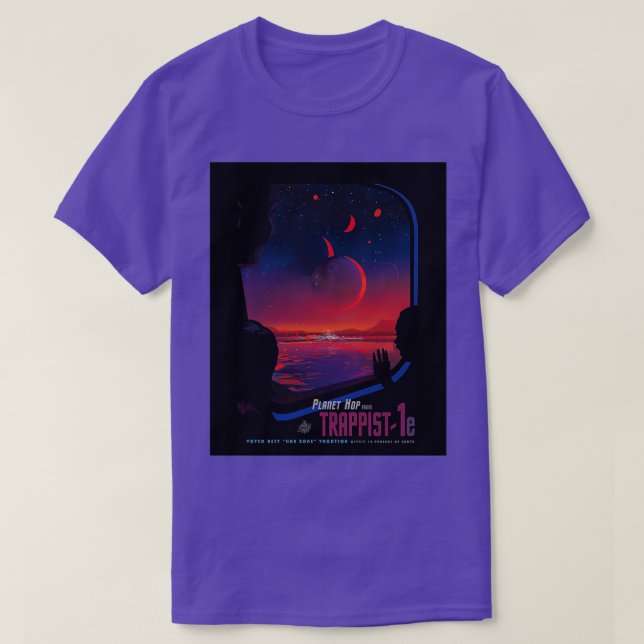 Camiseta Gráfico de viajes espaciales Trappist 1 (Diseño del anverso)