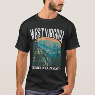 Camiseta Gráfico de Virginia Retro Bear Mountain