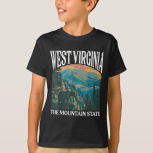 Camiseta Gráfico de Virginia Retro Bear Mountain