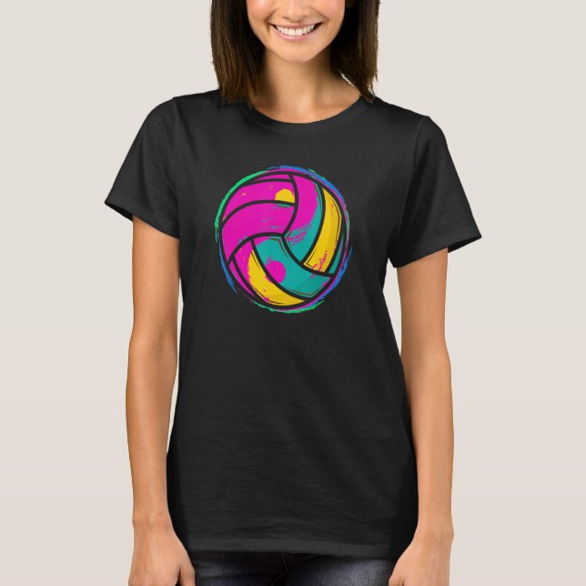 Camiseta Gráfico de voleibol de bolas en Chica de voleibol  (Anverso)