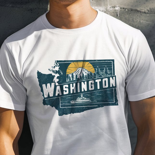 Camiseta Gráfico de Washington en el viaje retro (Subido por el creador)