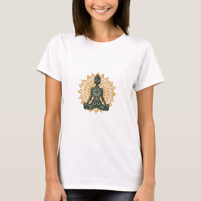 Camiseta Gráfico de Yoga Lotus Pose Zen (Anverso)