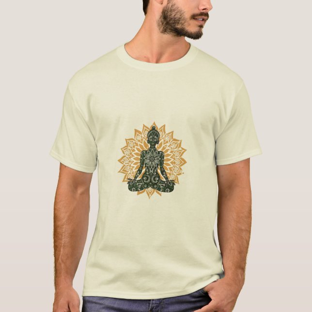 Camiseta Gráfico de Yoga Lotus Pose Zen (Anverso)