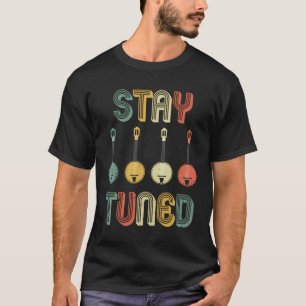 Camiseta Gráfico del Banjo Retro Estancado