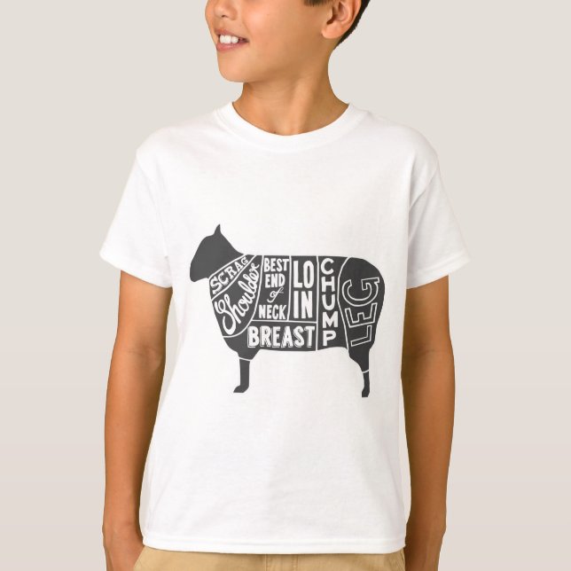 Camiseta Gráfico del carnicero de cordero (Anverso)