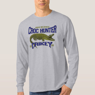 Camiseta gráfico del cazador del croc