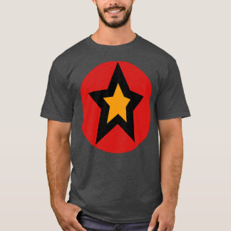 Camiseta Gráfico del círculo rojo dorado