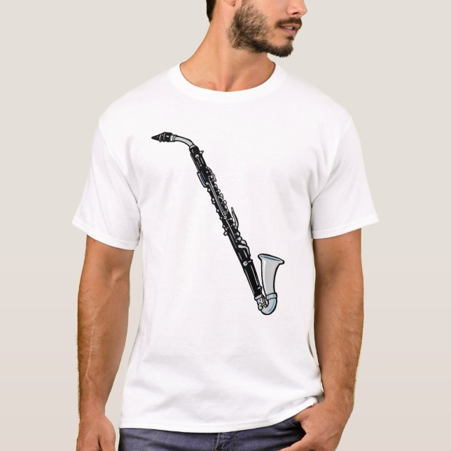 Camiseta Gráfico del clarinete bajo, apenas el Clarinet (Anverso)