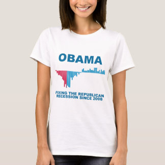 Camiseta Gráfico del crecimiento de empleo de Obama