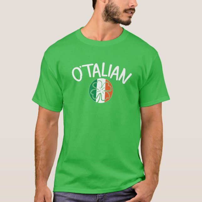 Camiseta Gráfico del Día de San Patricio Shamrock Irish Ita (Anverso)
