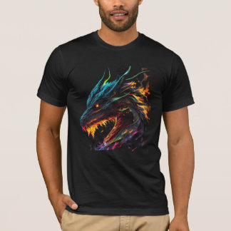Camiseta Gráfico del dragón de llamas del dragón de fuego