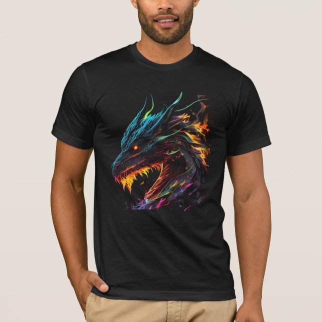 Camiseta Gráfico del dragón de llamas del dragón de fuego (Anverso)