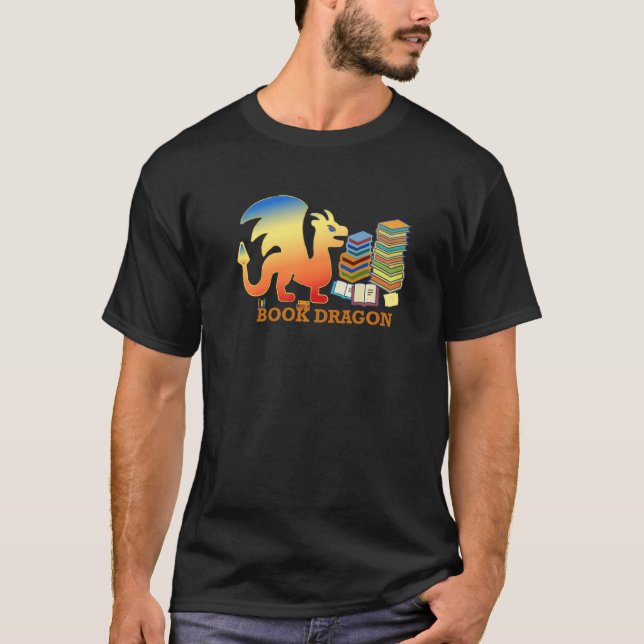 Camiseta Gráfico Del Dragón Del Libro De Lectores Bibliophi (Anverso)
