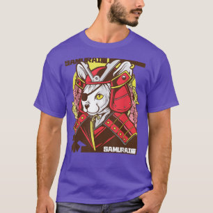 Camiseta Gráfico del gato Kawaii Tattoo de Samurai Ninja
