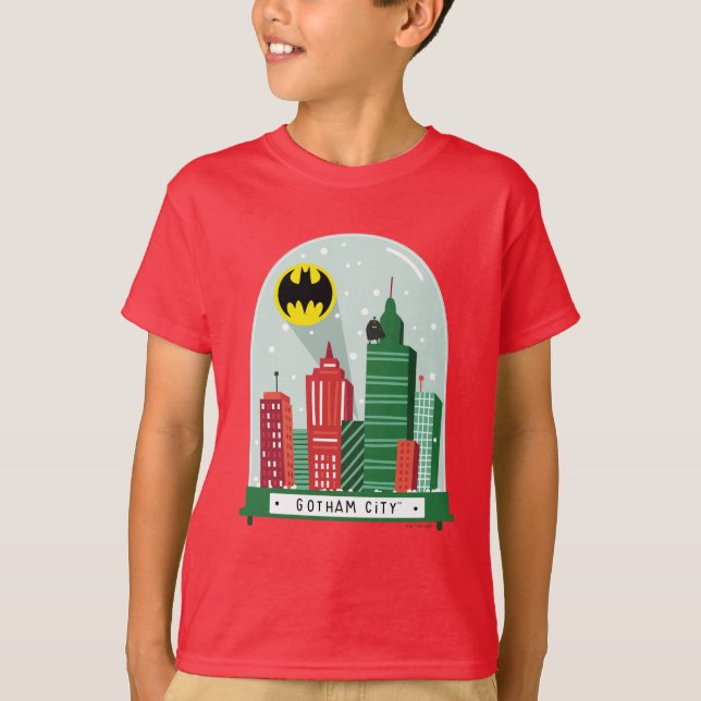 Camiseta Gráfico del globo de nieve Batman Gotham City™ (Anverso)