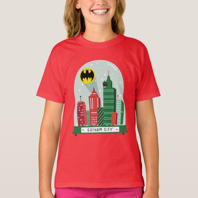 Camiseta Gráfico del globo de nieve Batman Gotham City™ (Anverso)
