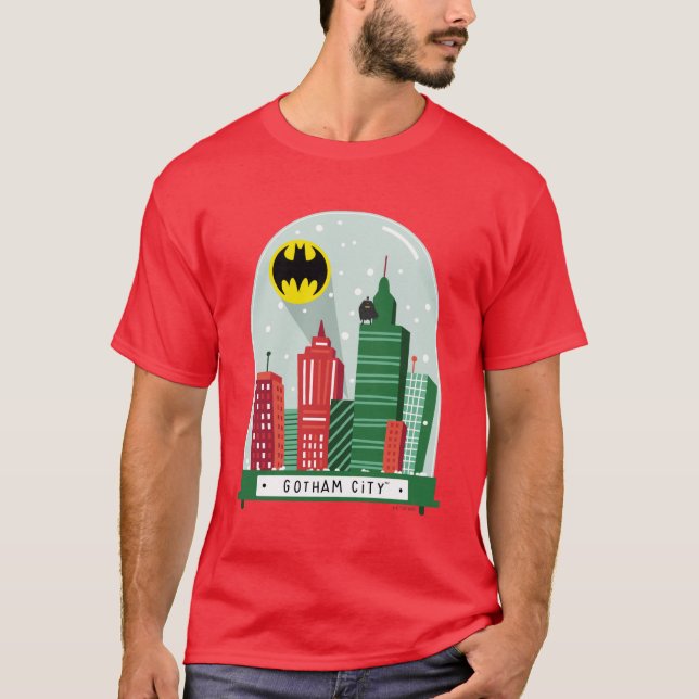 Camiseta Gráfico del globo de nieve Batman Gotham City™ (Anverso)