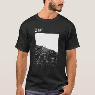 Camiseta Gráfico del mapa clásico de la ciudad de Bari Ital