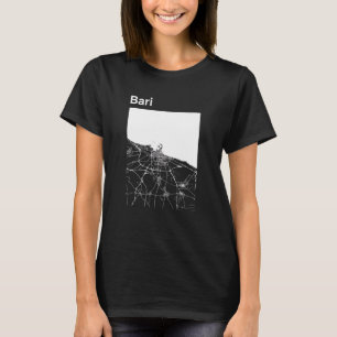 Camiseta Gráfico del mapa clásico de la ciudad de Bari Ital