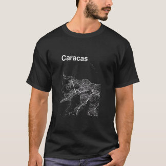Camiseta Gráfico del mapa clásico de la ciudad de Caracas V