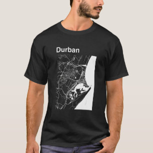 Camiseta Gráfico del mapa clásico de la ciudad de Durban en