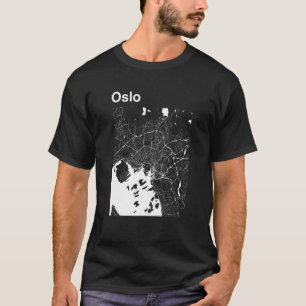 Camiseta Gráfico del mapa clásico de la ciudad de Oslo en N