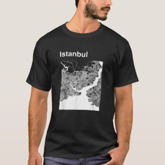 Camiseta Gráfico del mapa de ciudades clásicas de Estambul