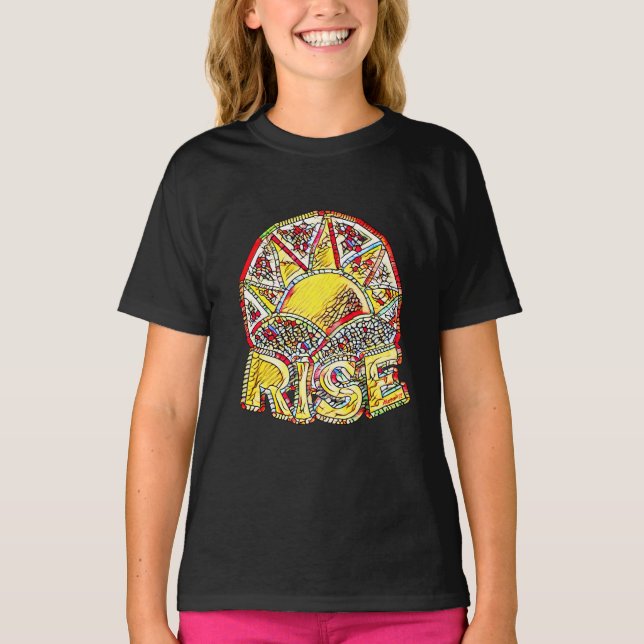 Camiseta Gráfico del mensaje del ~ de la subida de Sun del (Anverso)