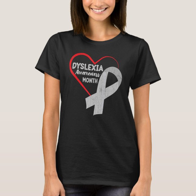 Camiseta Gráfico del Mes de Concienciación sobre Dislexia (Anverso)