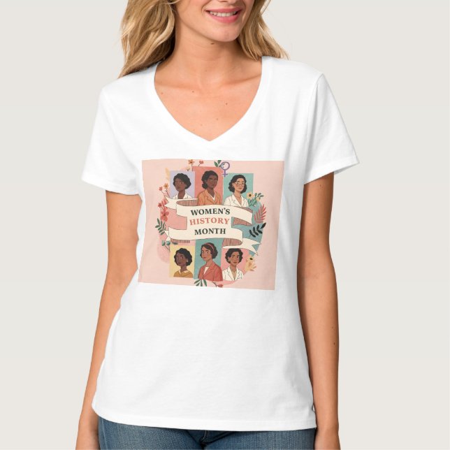 Camiseta Gráfico del Mes de la Historia de la Mujer (Anverso)