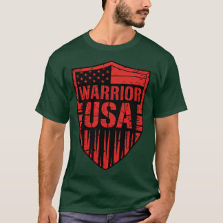 Camiseta gráfico del orgullo americano del guerrero usa gru