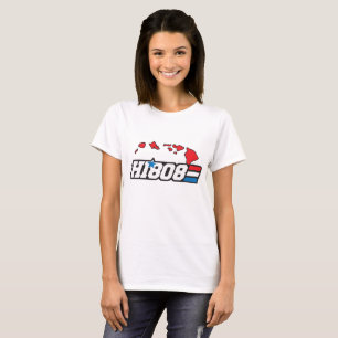 Camiseta Gráfico del Orgullo HI808 en Hawái con vibraciones