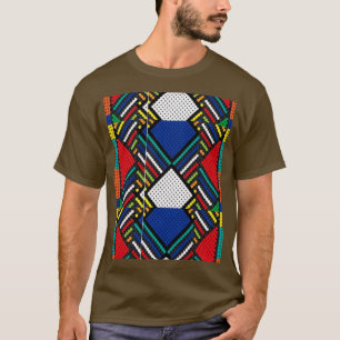 Camiseta Gráfico del patrón africano zulú