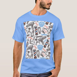 Camiseta Gráfico del patrón de barbería barbershop