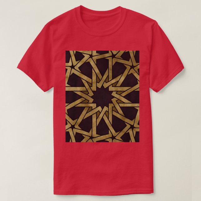 Camiseta Gráfico del patrón islámico (Diseño del anverso)