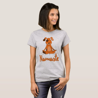Camiseta Gráfico del perro de la yoga de Namaste