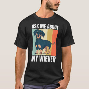 Camiseta Gráfico del perro retro Wiener Dachshund Weiner