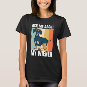 Camiseta Gráfico del perro retro Wiener Dachshund Weiner